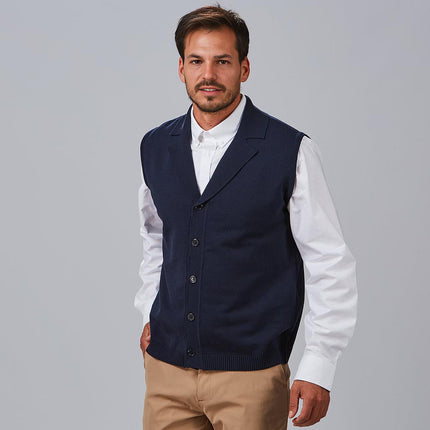 CHALECO CUELLO SOLAPA ABOTONADO HOMBRE