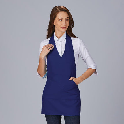 DELANTAL BISTRO ESCOTE PICO BOLSILLO CENTRO 80X65 CM