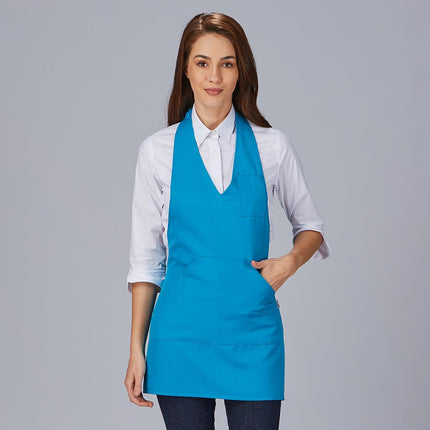 DELANTAL BISTRO ESCOTE PICO BOLSILLO CENTRO 80X65 CM