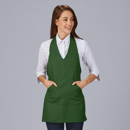 DELANTAL BISTRO ESCOTE PICO BOLSILLO CENTRO 80X65 CM