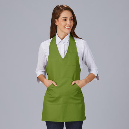 DELANTAL BISTRO ESCOTE PICO BOLSILLO CENTRO 80X65 CM