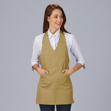 DELANTAL BISTRO ESCOTE PICO BOLSILLO CENTRO 80X65 CM