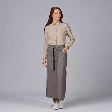 DELANTAL FRANCES ABIERTO SARGA POLIESTER 90X110 CM