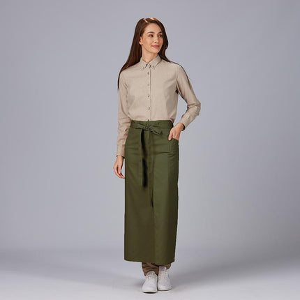 DELANTAL FRANCES ABIERTO SARGA POLIESTER 90X110 CM