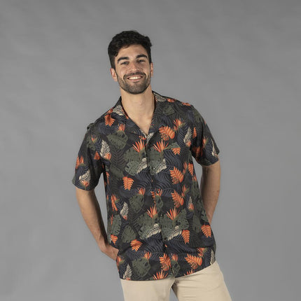 CAMISA HOMBRE CUELLO SOLAPA HAWAI