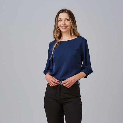 BLUSA MUJER MANGA RIZADA ROSANNA