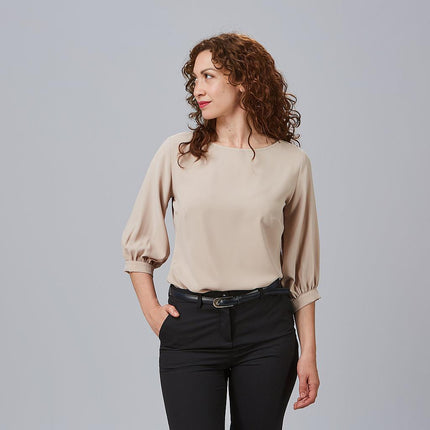 BLUSA MUJER MANGA RIZADA ROSANNA