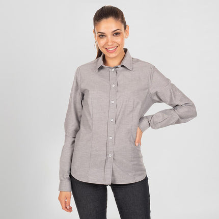 CAMISA MUJER M/L OXFORD "RED LINE"