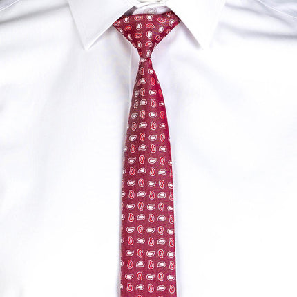 CORBATA CON NUDO DE PALA ESTRECHA JACQUARD