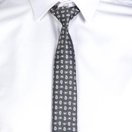 CORBATA CON NUDO DE PALA ESTRECHA JACQUARD