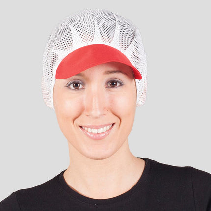GORRA UNISEX REJILLA VISERA COLOR (PAQ. 10 UNID)