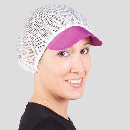 GORRA UNISEX REJILLA VISERA COLOR (PAQ. 10 UNID)