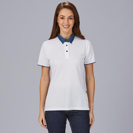 POLO MUJER CUELLO CAMISERO TEJANO "RED LINE"