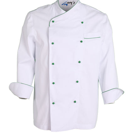 CHAQUETA COCINA UNISEX NAPOLES BLANCA VIVO COLOR