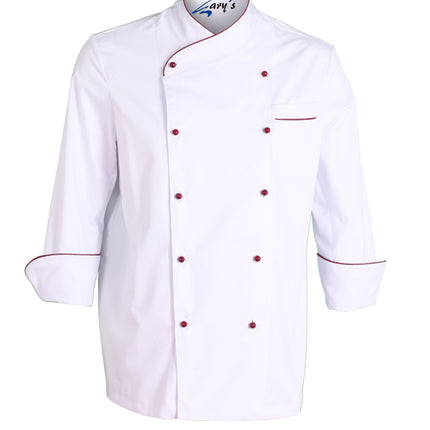 CHAQUETA COCINA UNISEX NAPOLES BLANCA VIVO COLOR
