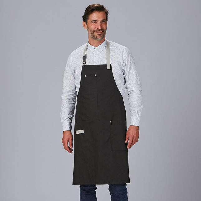 DELANTAL PETO CONTRASTES DE ESPIGA 88X74 CM