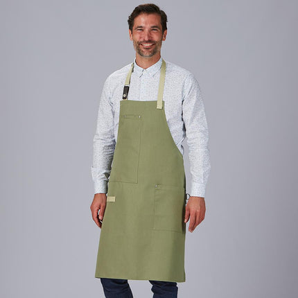 DELANTAL PETO CONTRASTES DE ESPIGA 88X74 CM