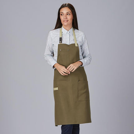 DELANTAL PETO CONTRASTES DE ESPIGA 88X74 CM