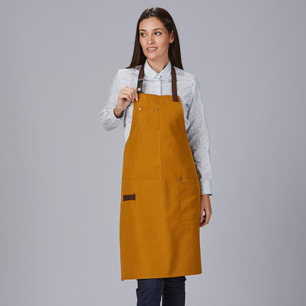 DELANTAL PETO CONTRASTES DE ESPIGA 88X74 CM