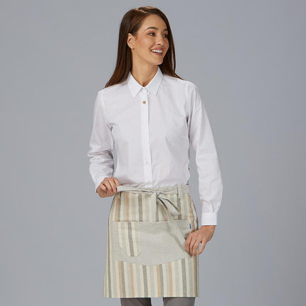 DELANTAL CORTO RAYAS COMBINADO 45X74 CM