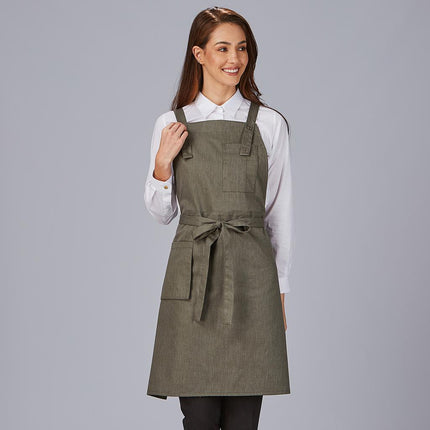 DELANTAL PETO BOLSILLO CARTERA SARGA RECICLADA 88X74 CM