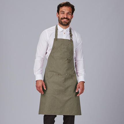 DELANTAL PETO REMACHES SARGA RECICLADA 86X74 CM