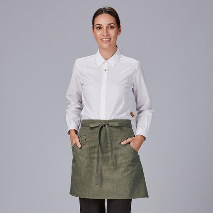 DELANTAL CORTO REMACHES SARGA RECICLADA 50X74 CM