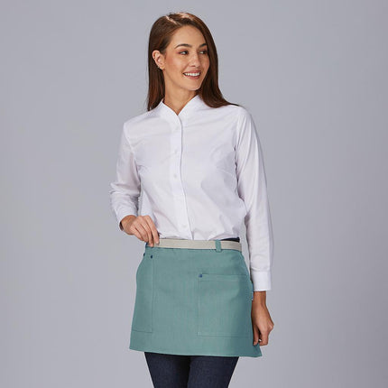 DELANTAL CORTO CONTRASTES DE ESPIGA 35X67 CM