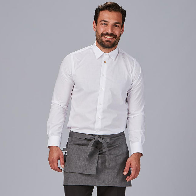 DELANTAL CORTO BOLSILLO CARTERA SARGA RECICLADA 35X67 CM