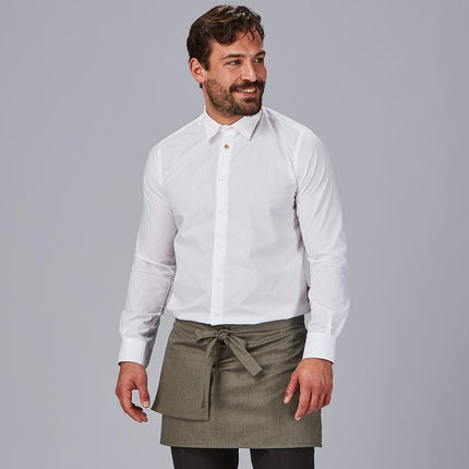 DELANTAL CORTO BOLSILLO CARTERA SARGA RECICLADA 35X67 CM