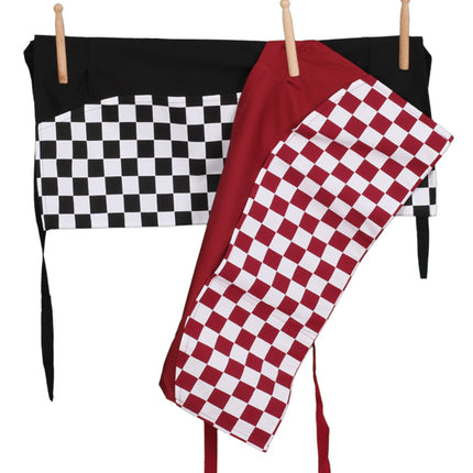 DELANTAL CORTO CON BOLSILLO ESTAMPADO 30X60 CM