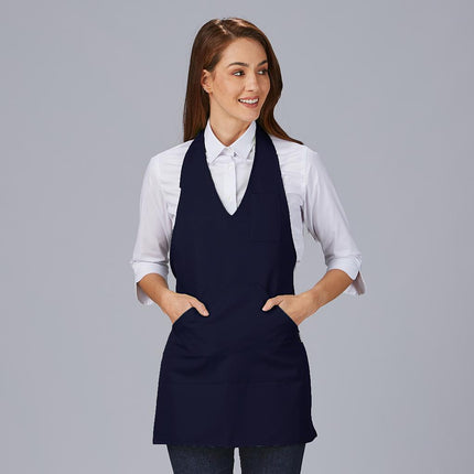 DELANTAL BISTRO ESCOTE PICO BOLSILLO CENTRO 80X65 CM