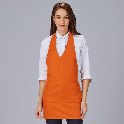 DELANTAL BISTRO ESCOTE PICO BOLSILLO CENTRO 80X65 CM