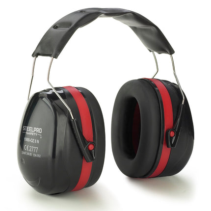 Orejera STEELPRO® serie ZEN Negra para protección auditiva con alta atenuación.