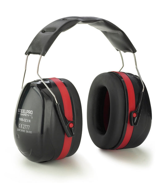 Orejera STEELPRO® serie ZEN Negra para protección auditiva con alta atenuación.