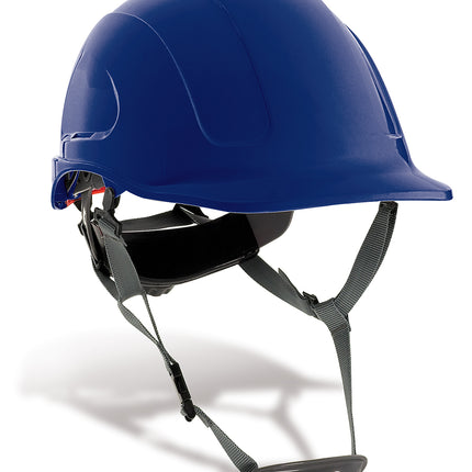 2088CMV Casco de protección ABS cierre ruleta, arnés textil 6 puntos y barbiquejo.