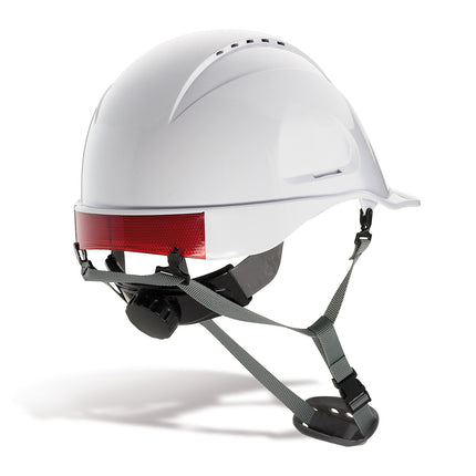 2088CMV Casco de protección ABS cierre ruleta, arnés textil 6 puntos y barbiquejo.