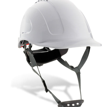 2088CMV Casco de protección ABS cierre ruleta, arnés textil 6 puntos y barbiquejo.
