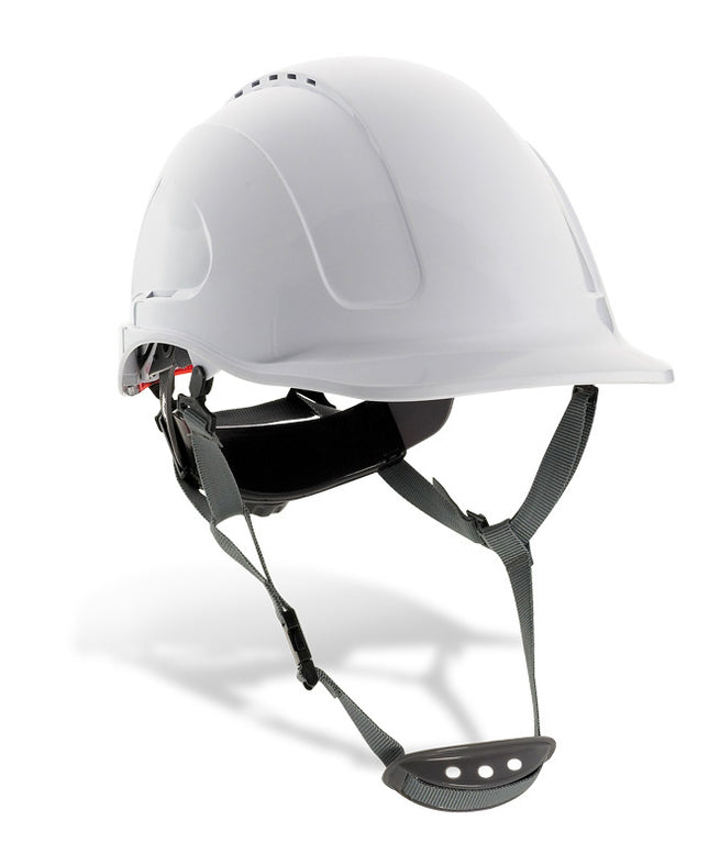 2088CMV Casco de protección ABS cierre ruleta, arnés textil 6 puntos y barbiquejo.