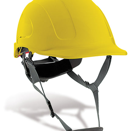 2088CMV Casco de protección ABS cierre ruleta, arnés textil 6 puntos y barbiquejo.