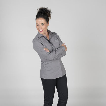 BLUSA MUJER BOTON OCULTO M/L