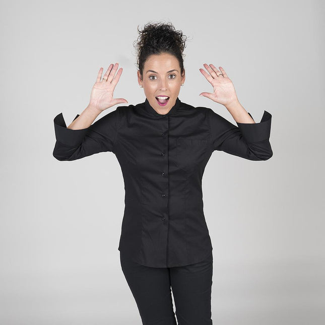 BLUSA MUJER C/MAO MANGA 3/4 ALGODON ELASTICO