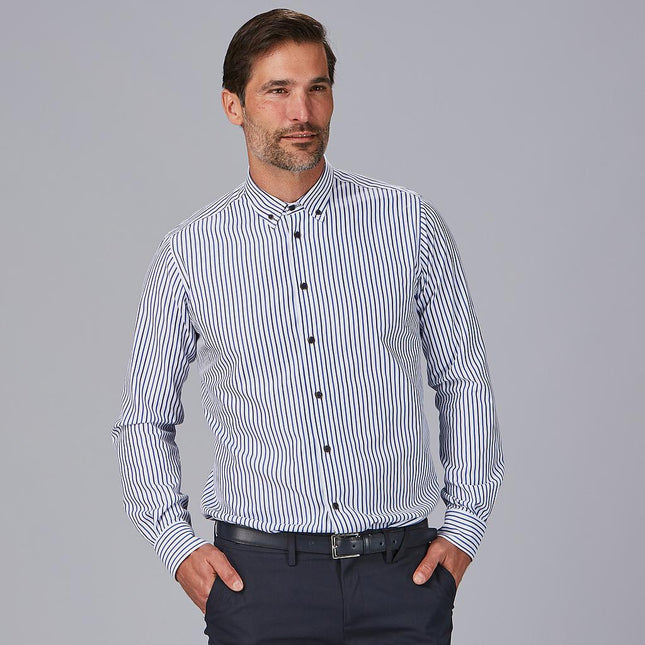 CAMISA HOMBRE RAYAS BICOLOR SLIM FIT ALESSANDRO