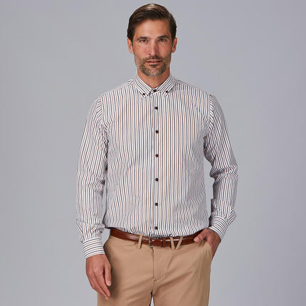 CAMISA HOMBRE RAYAS BICOLOR SLIM FIT ALESSANDRO