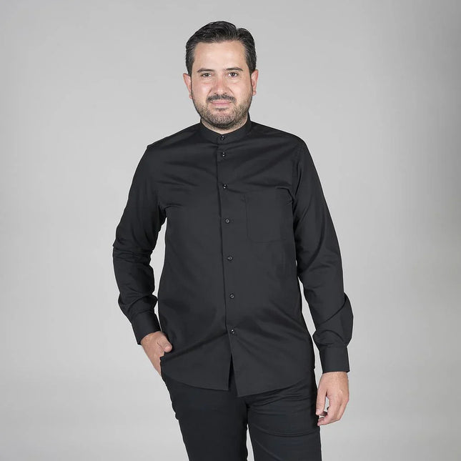 Camisa Hombre con Cuello Mao – Moderna y Profesional