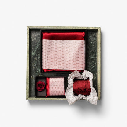 Giftbox Solid Hankie & Lapel Pin