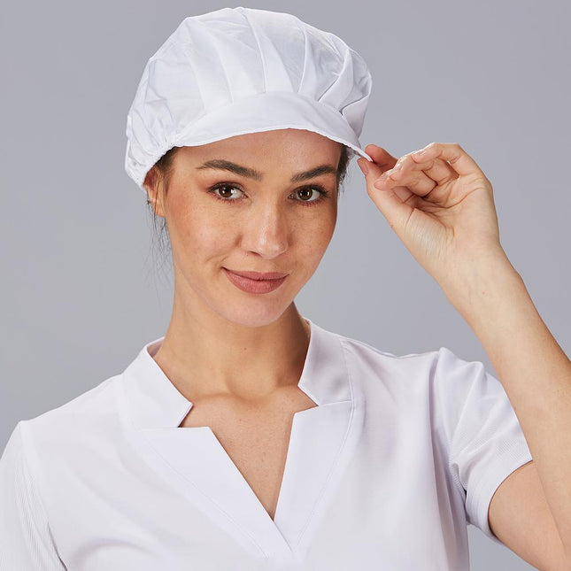 GORRA UNISEX POPELIN BLANCA (PAQ. 10 UNID)