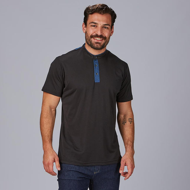 POLO HOMBRE CUELLO MAO TEJANO "RED LINE"