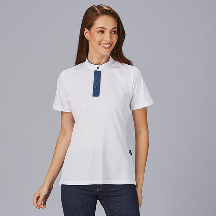 POLO MUJER CUELLO MAO TEJANO "RED LINE"