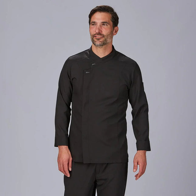 Chaqueta chef slim fit air dry, color Negro — Gary